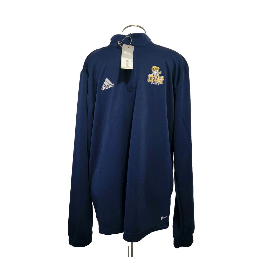 Adidas NWT CIU Navy Blue Pullover Track Jacket 1/4 Zip SZ XL